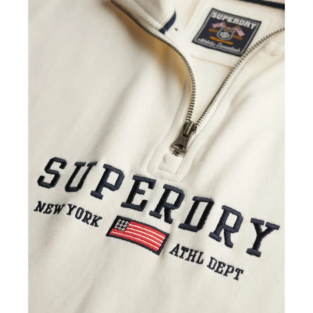Damen Sweatshirt mit Rundhalsausschnitt und Reißverschluss Superdry Athletic Essentials Graphic