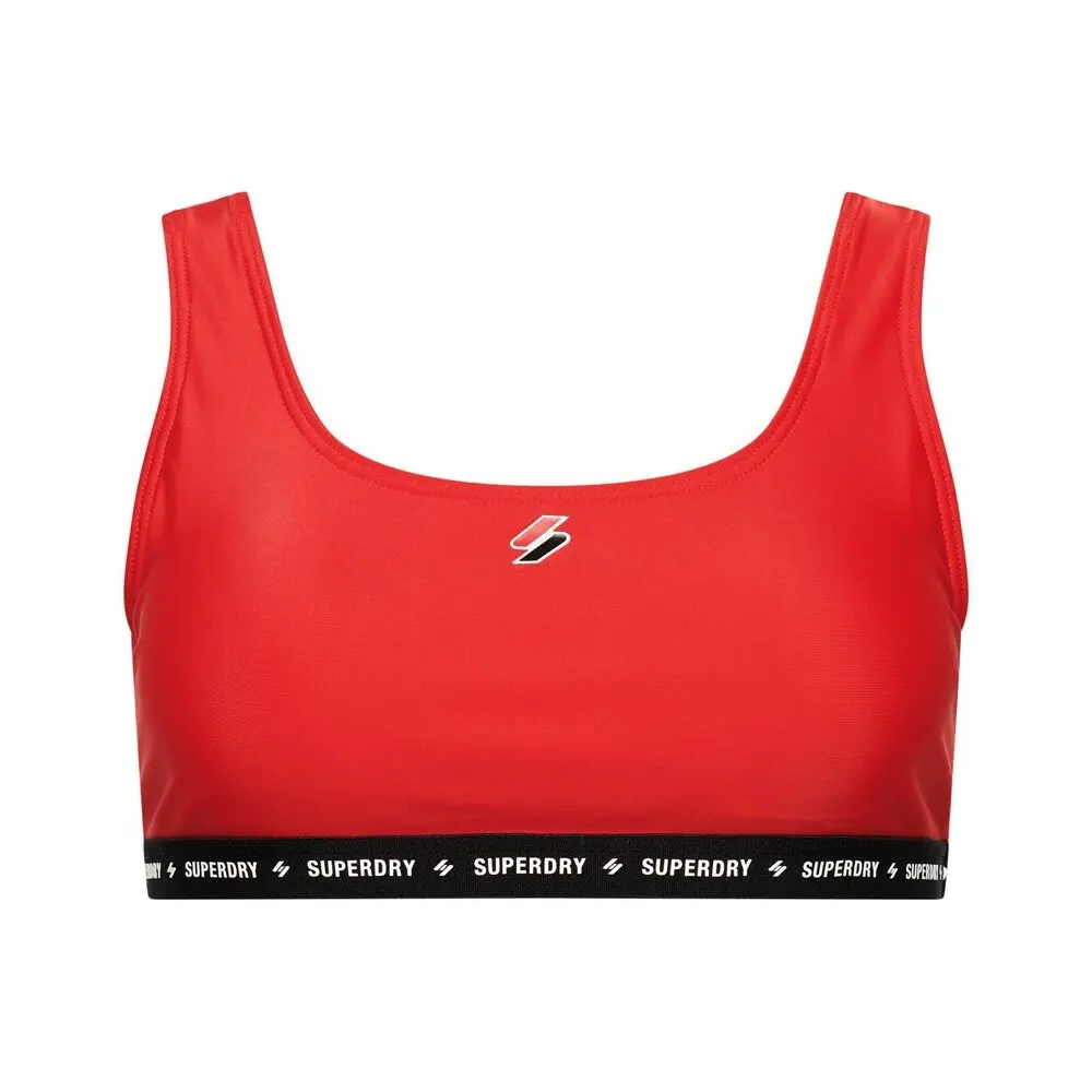 Top per costume da bagno elasticizzato da donna Superdry Code Micro