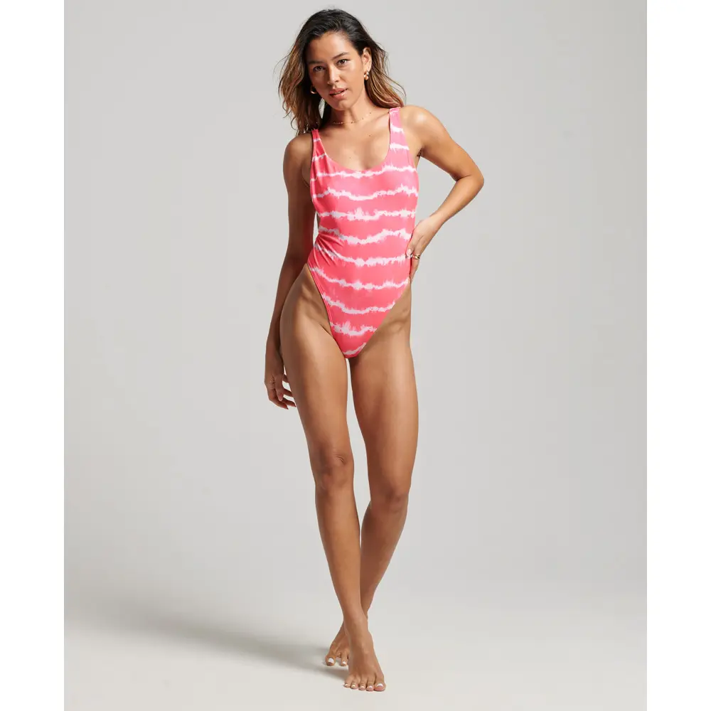 Dames zwempak uit 1 stuk Superdry Code Tie & Dye