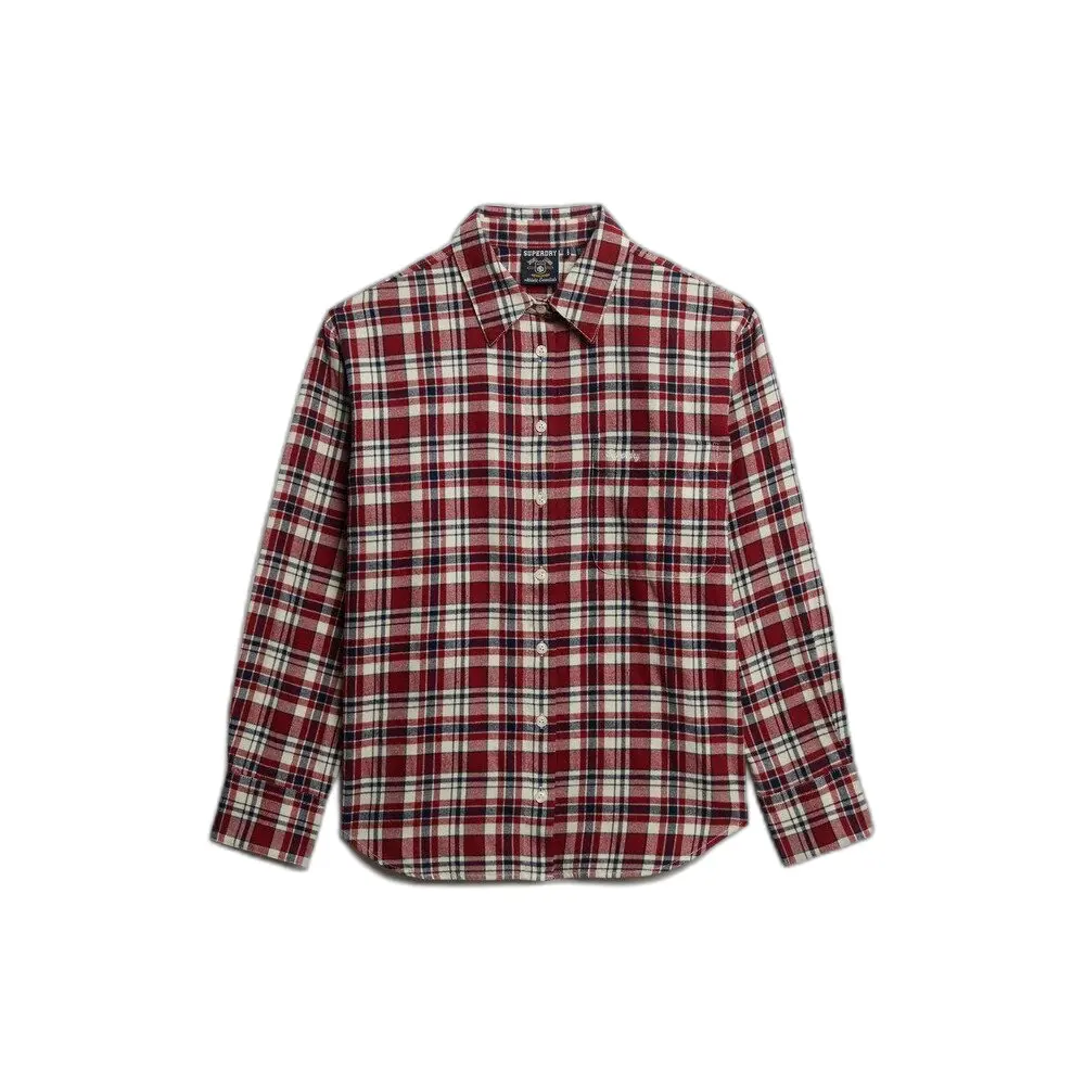 Chemise à carreaux manches longues en flanelle femme Superdry