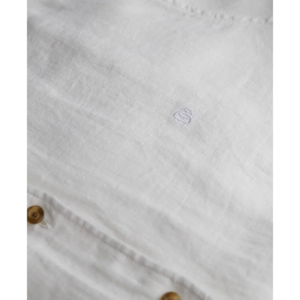 Chemise manches longues en lin femme Superdry Boyfriend