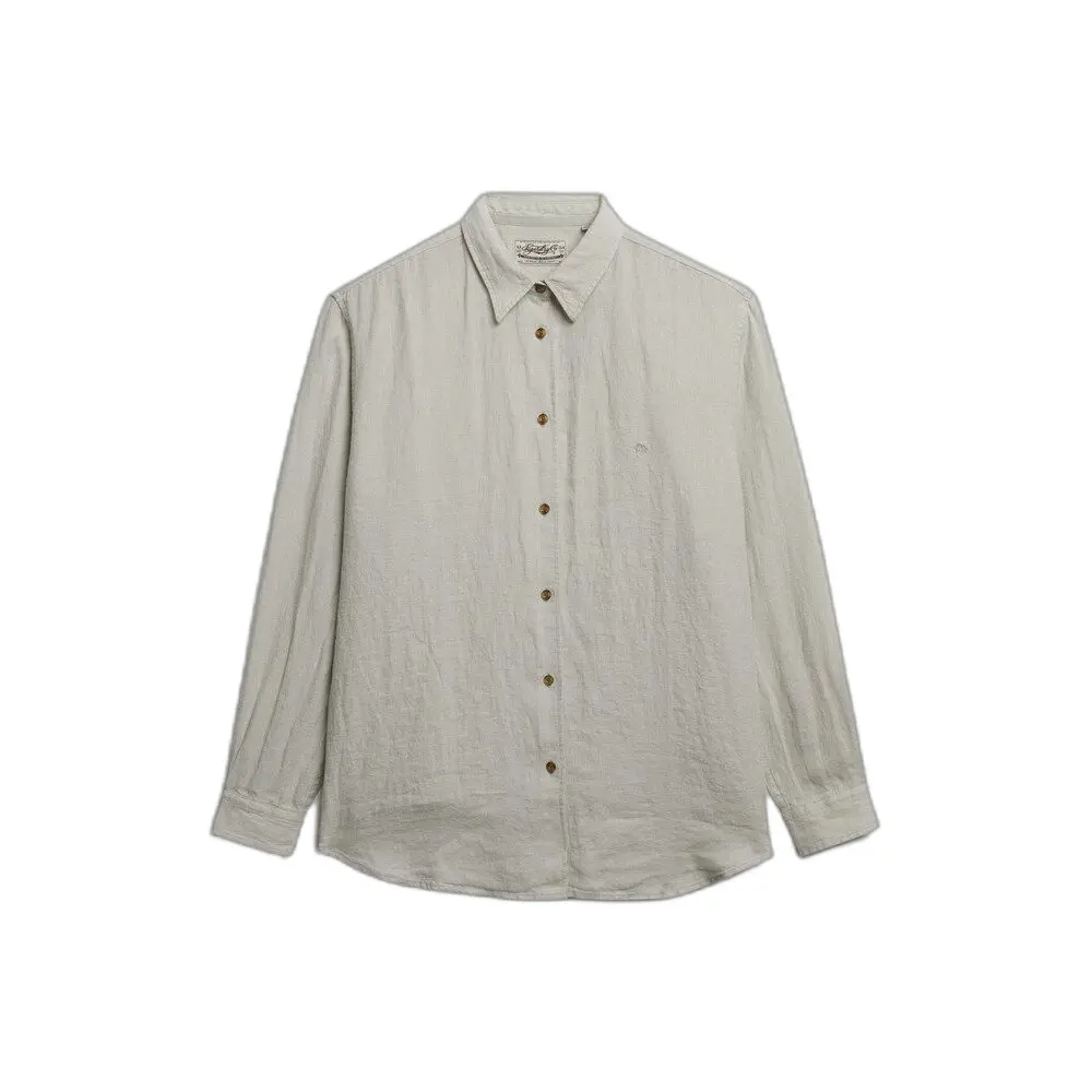 Chemise manches longues en lin femme Superdry Boyfriend