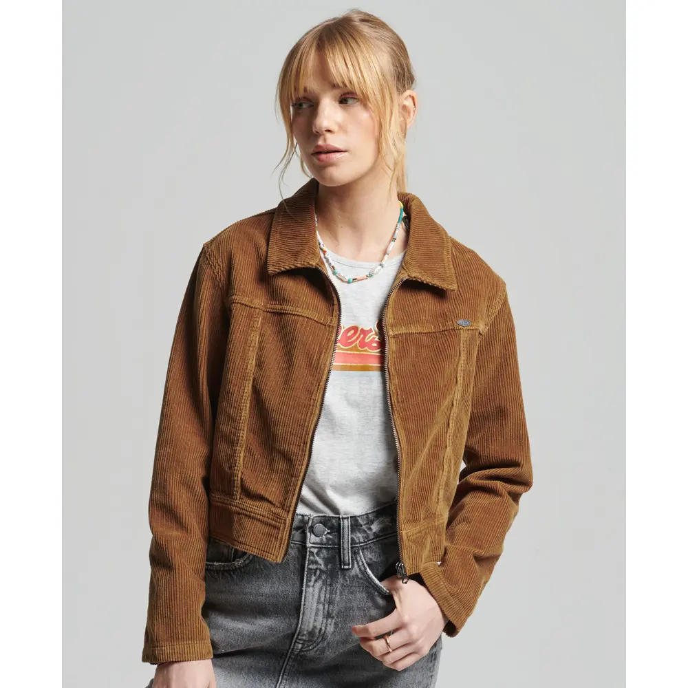 Giacca corta da donna in velluto a coste Superdry Vintage