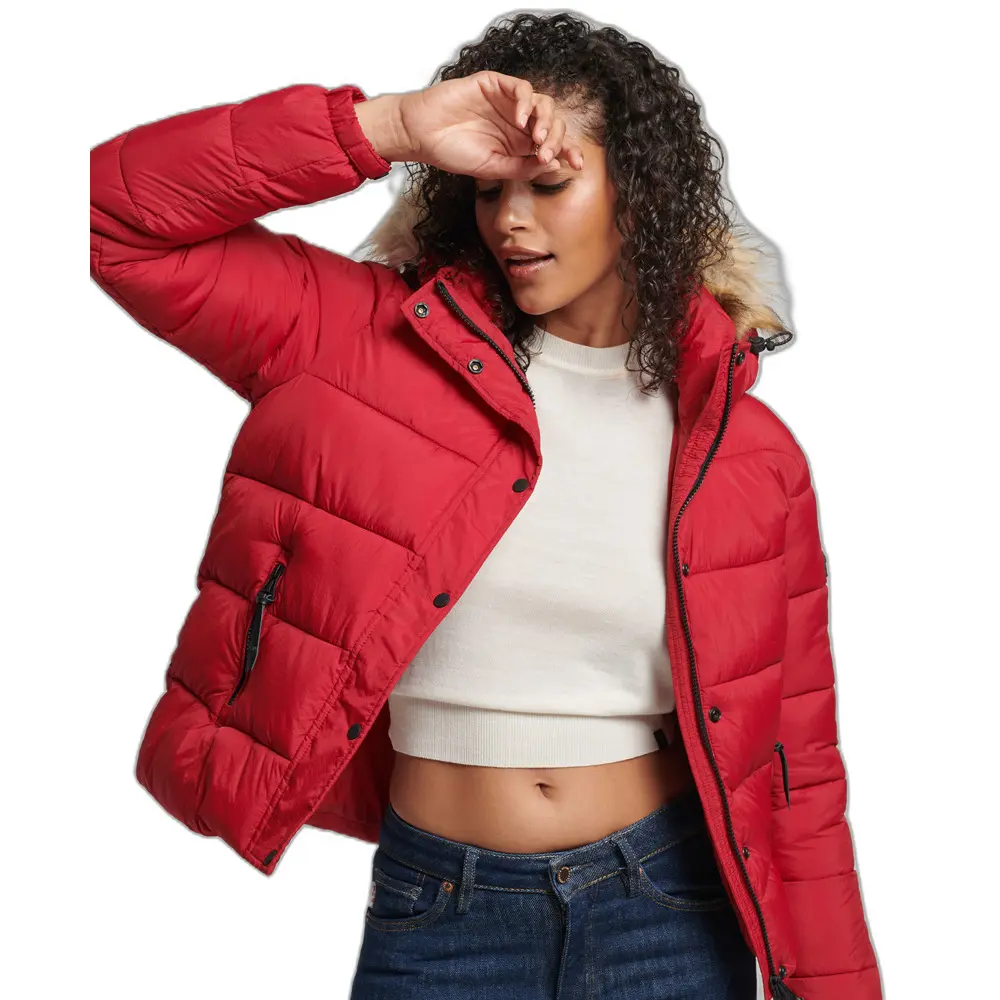 Doudounes Superdry Fuji Fausse Fourrure Capuche Mi longueur EU