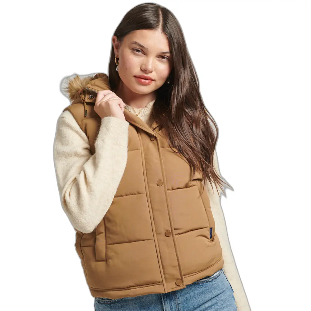 Parka Superdry VINTAGE EVEREST FAUX FUR GILET FR