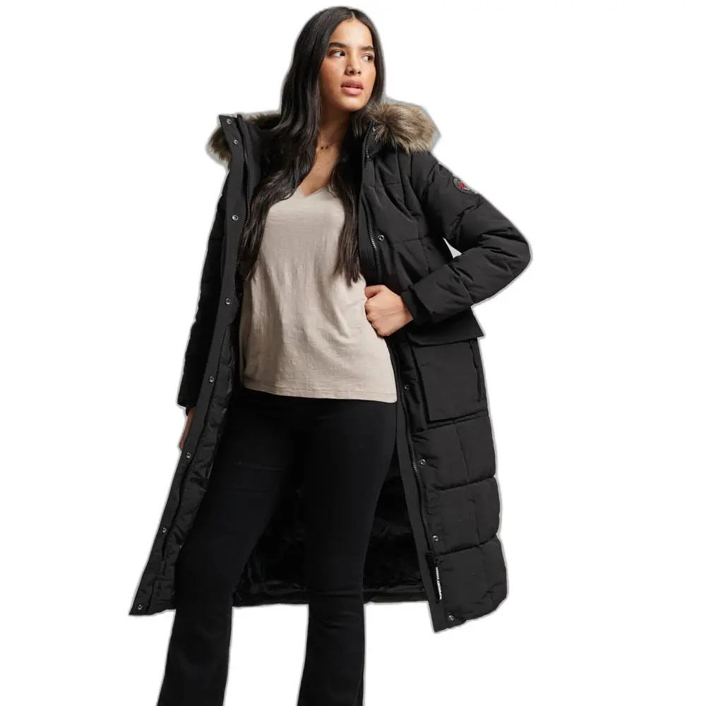 Doudounes Superdry EVEREST LONGLINE PUFFER COAT FR - vue 5