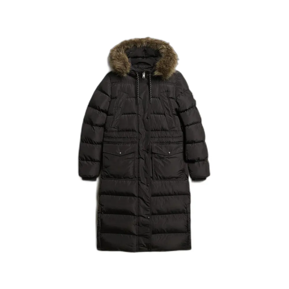 Doudounes Superdry Doudoune Everest Longue avec Fausse Fourrure EU - vue 2