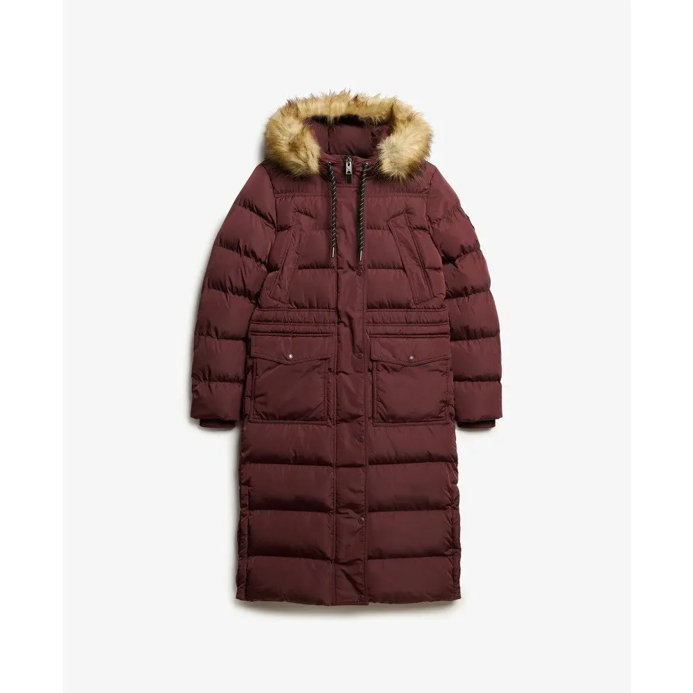 Veste Superdry Veste longue en fausse fourrure Everest US 8