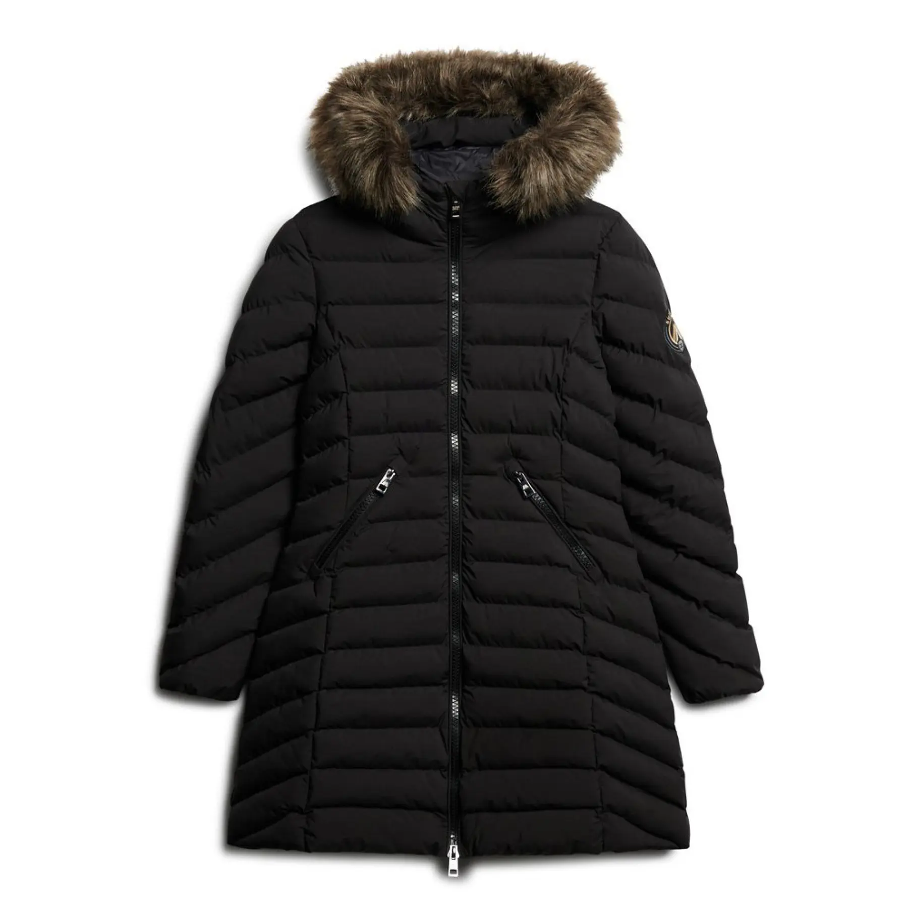 Doudounes Superdry FUJI HOODED MID FAUSSE FOURRURE FR - vue 2
