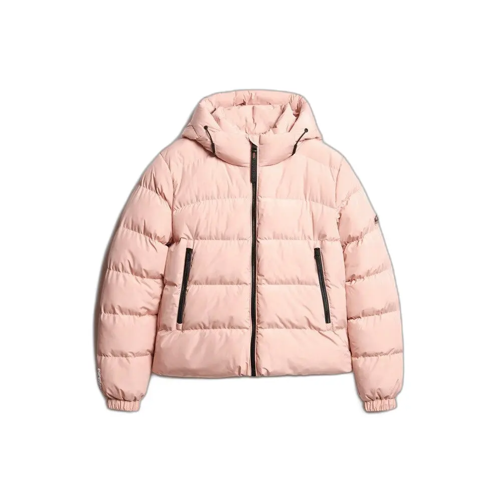 Doudounes Superdry Hooded sports puffer jkt vintage blush FR - vue 2
