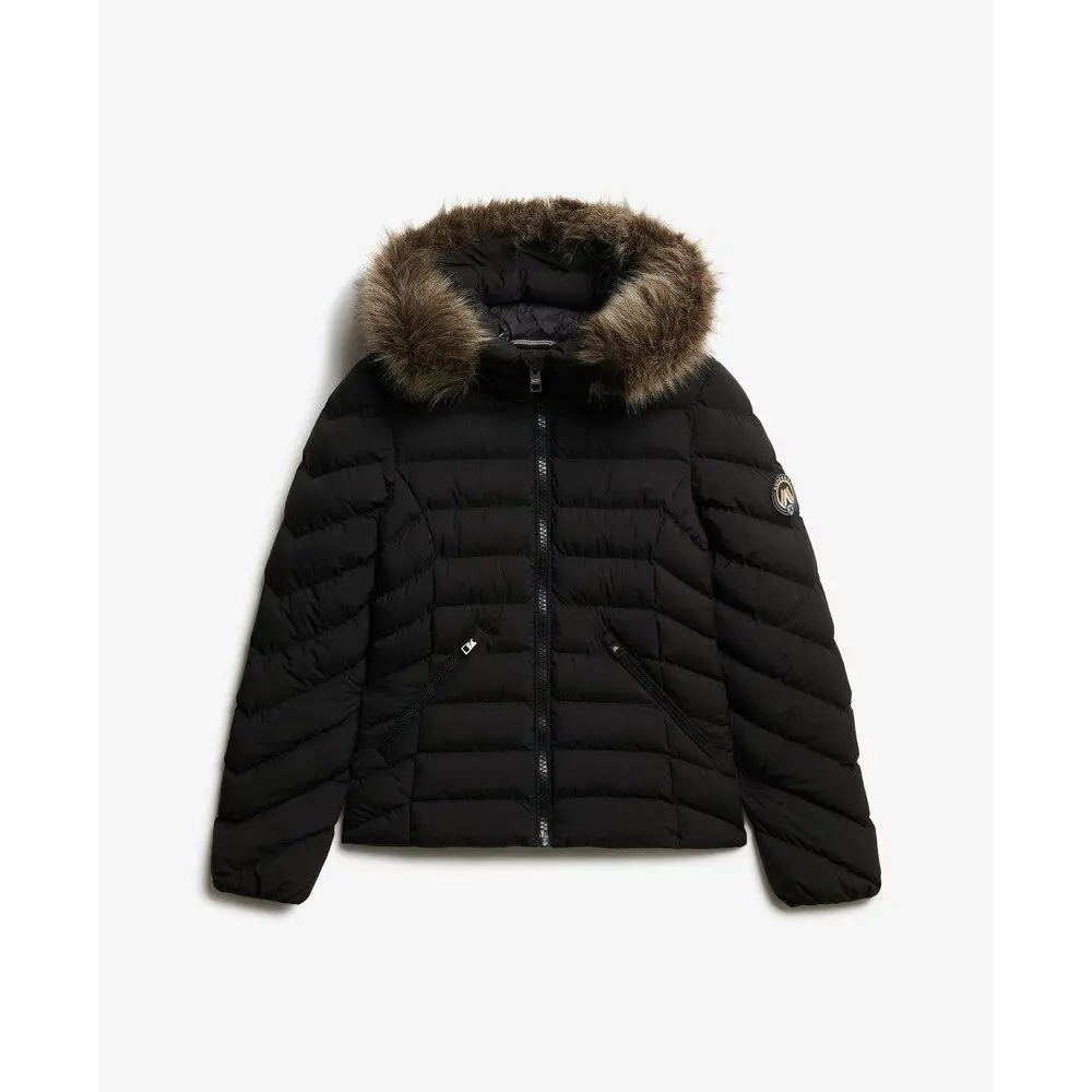 Doudounes Superdry FUJI HOODED FAUSSE FOURRURE EU - vue 2