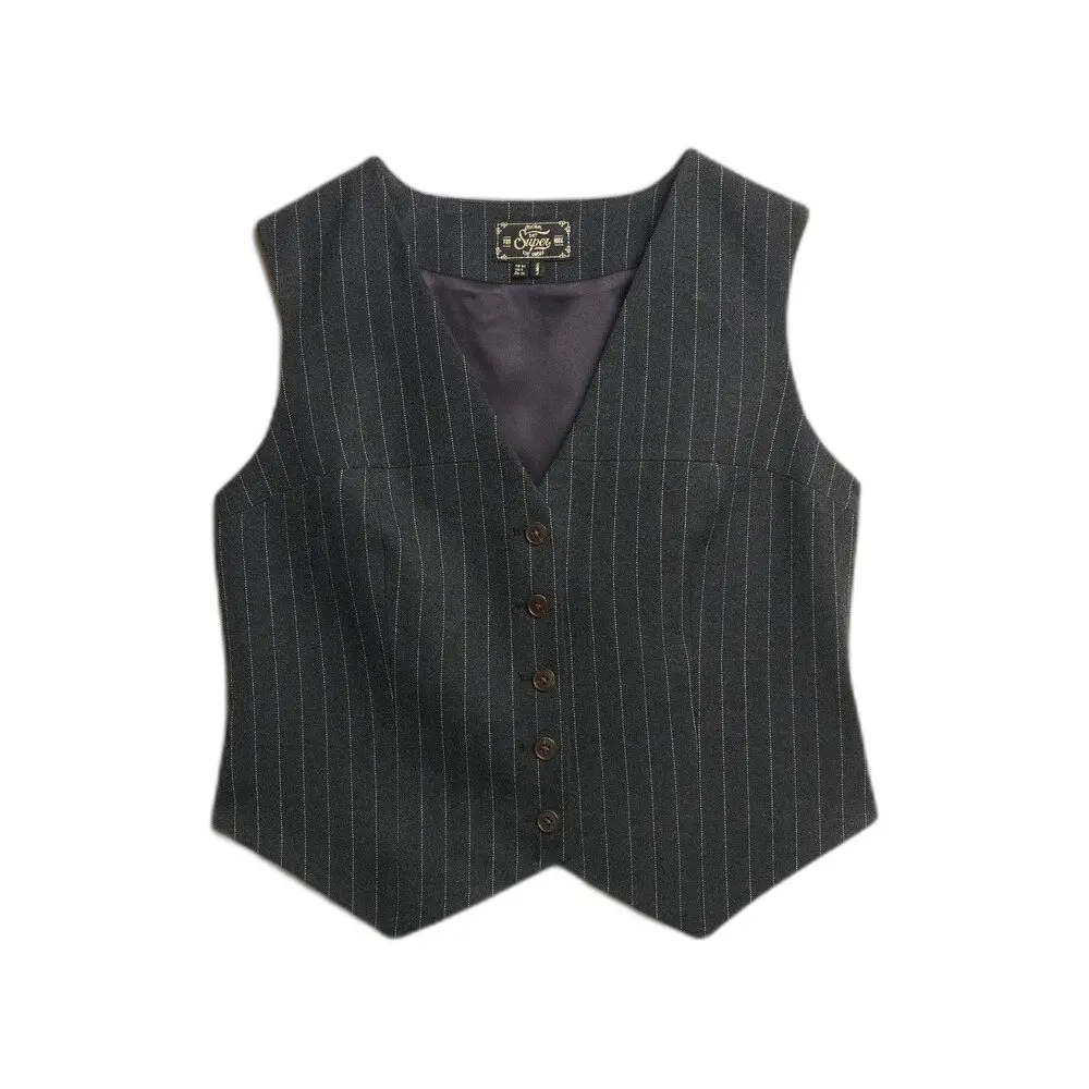 Gilet de costume femme Superdry Pinstripe