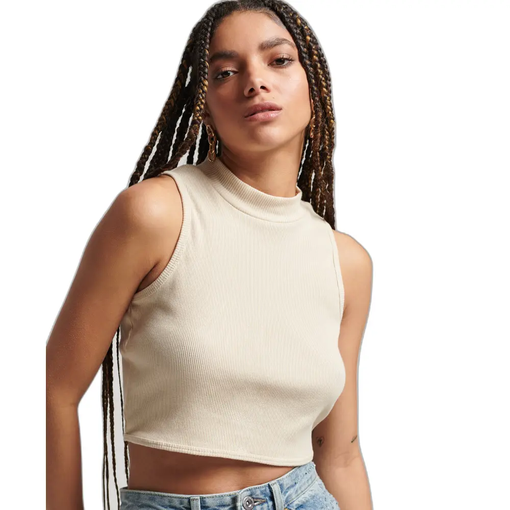 Débardeur court à col montant femme Superdry