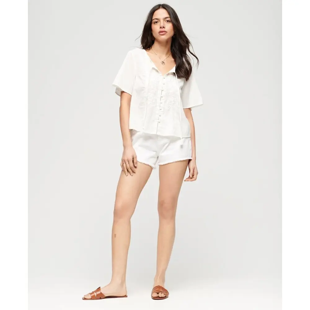 Blouse boutonné brodé femme Superdry