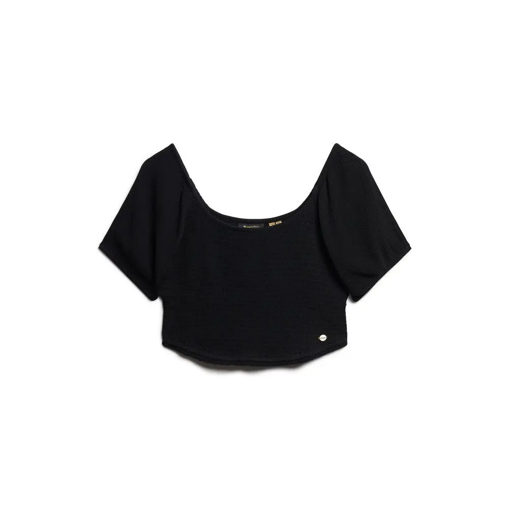 T-shirt femme Superdry Smocked Woven