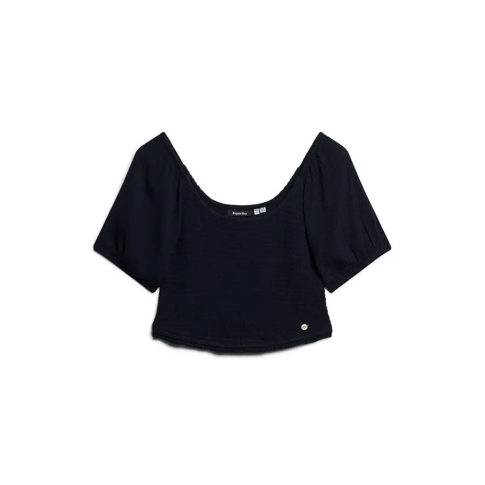 T shirt tissé smocké femme Superdry