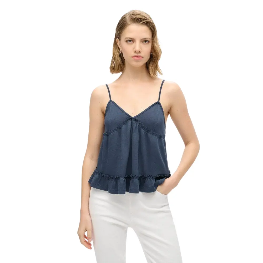 Débardeur en jersey à volants femme Superdry