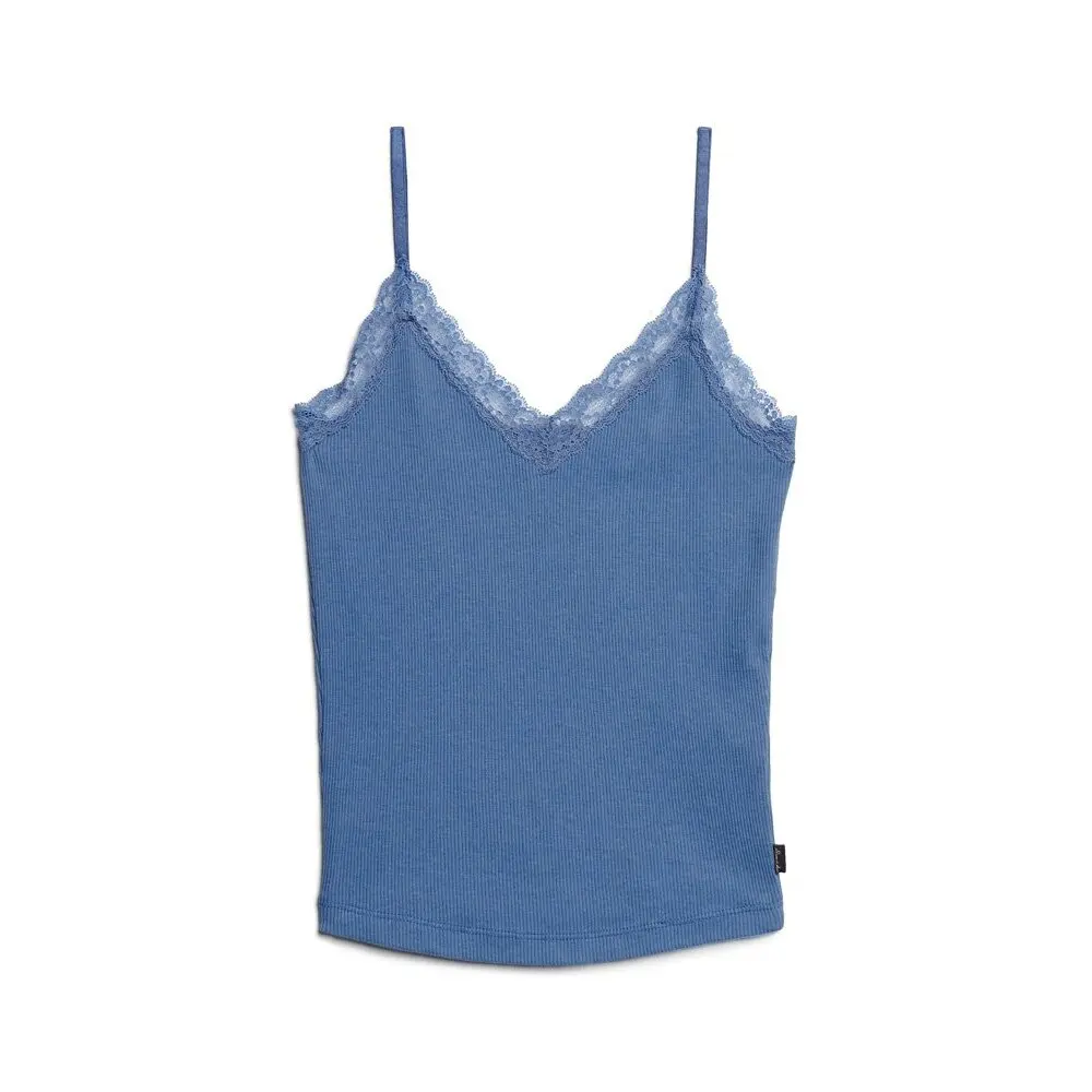 Debardeur Superdry Débardeur en dentelle côtelée essentiel en coton biologique EU /