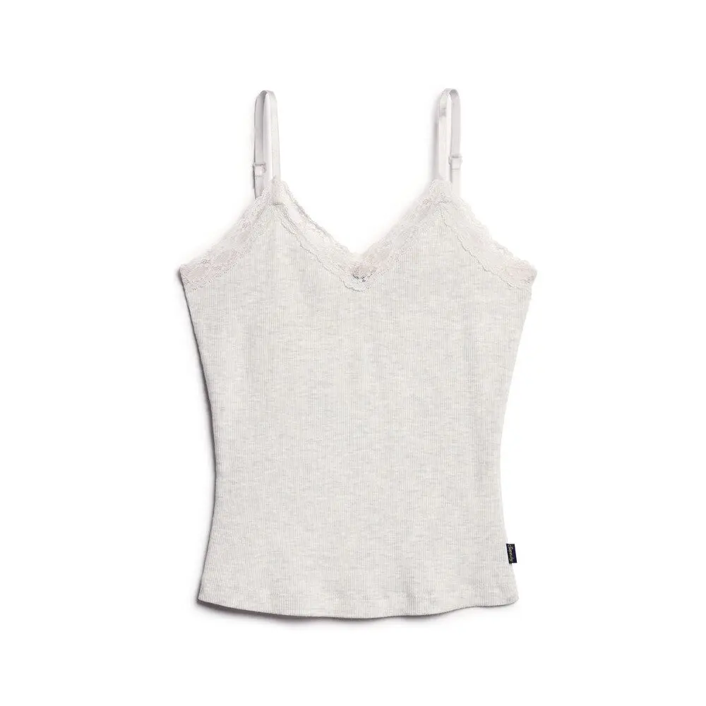 Débardeur court à liseré dentelle femme Superdry Essential