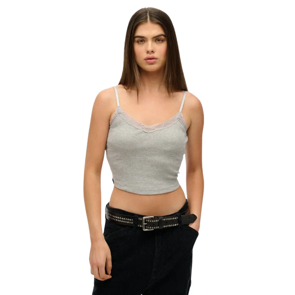 Débardeur court à liseré en dentelle femme Superdry Athletic Essentials