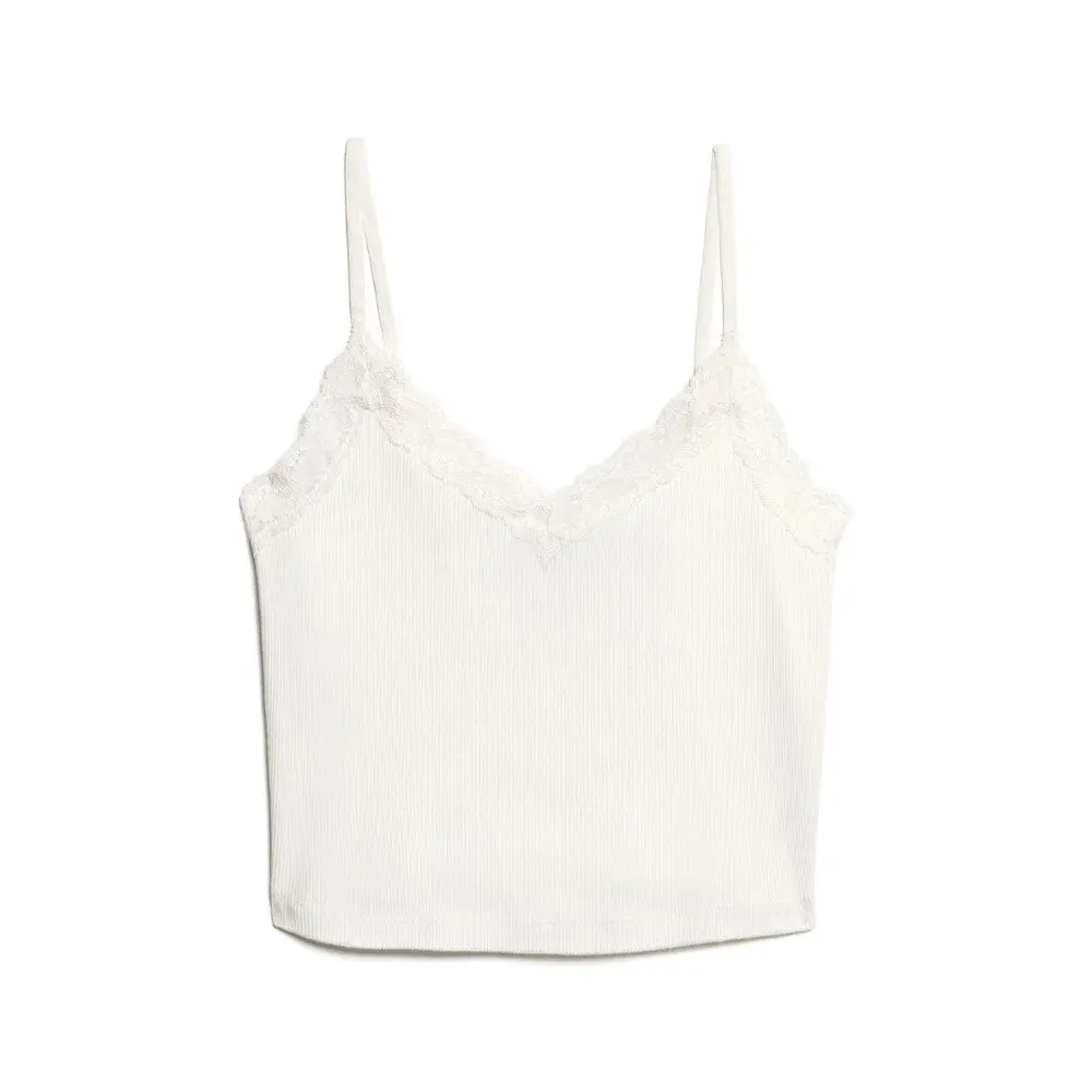 Canotta corta con bordo in pizzo donna Superdry Athletic Essentials