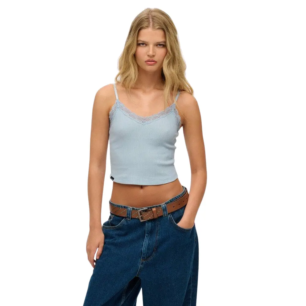Débardeur court à liseré en dentelle femme Superdry Athletic Essentials