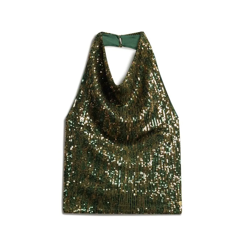 Blouses Superdry Blouse dos nu à sequins et col bénitier femme EU