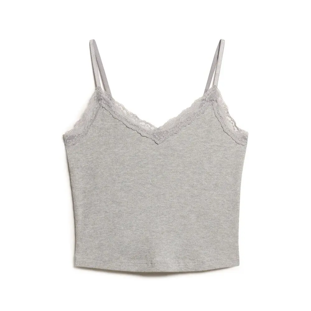 Débardeur court à liseré dentelle femme Superdry Essential
