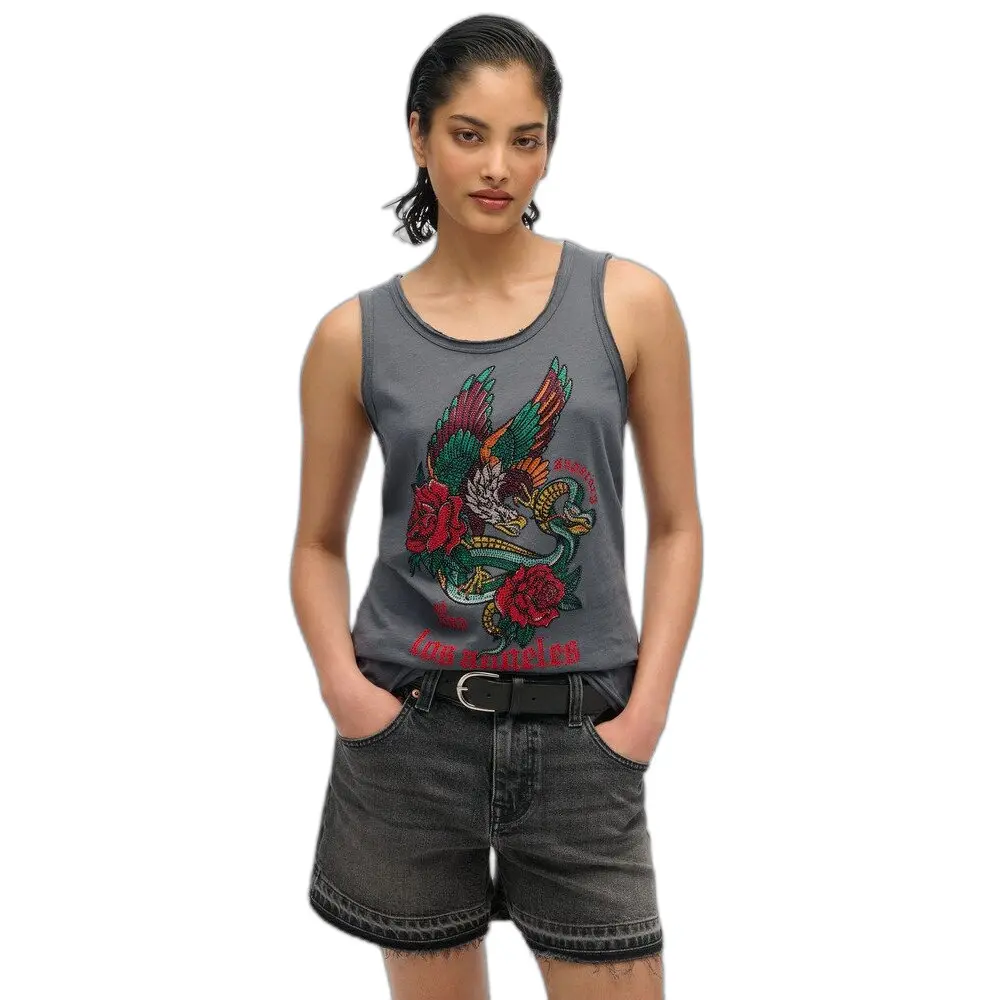 Women's sleeveless top Superdry Neo Trad Tattoo