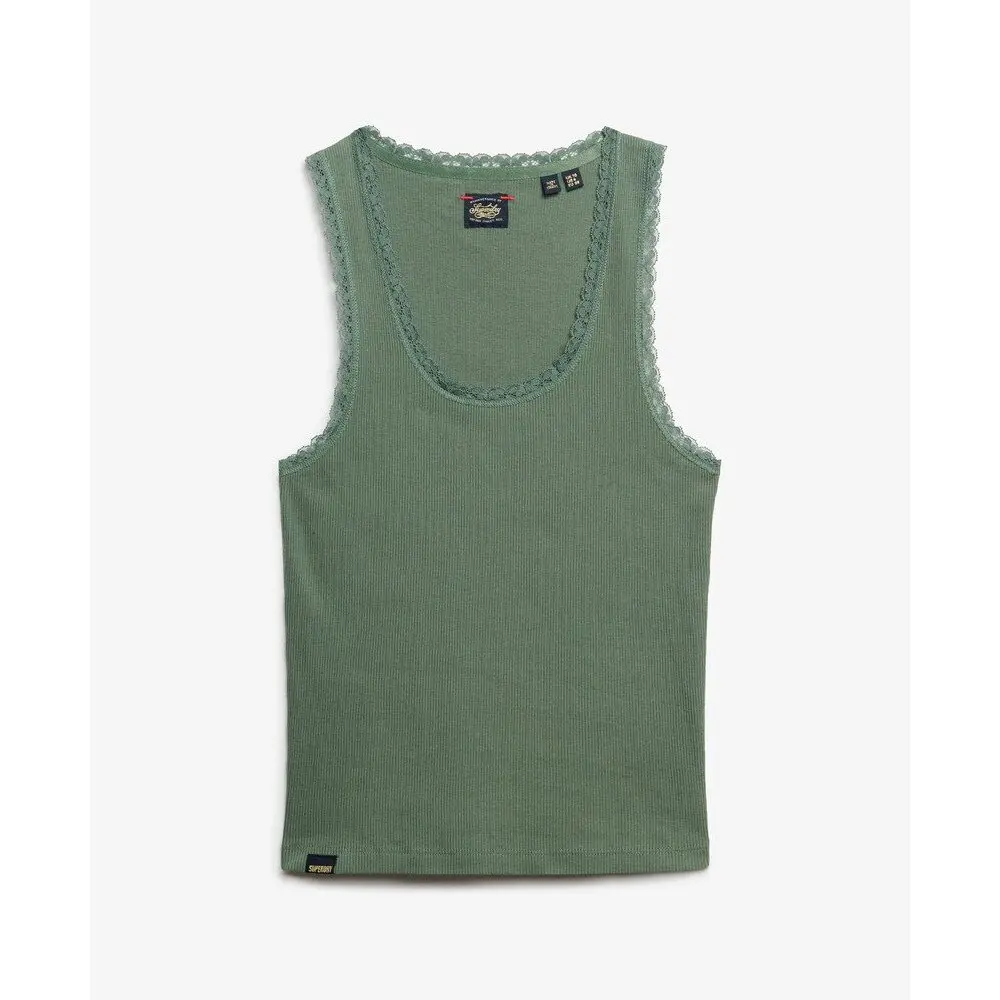 Débardeur à bordure dentelle femme Superdry Vintage - vue 2