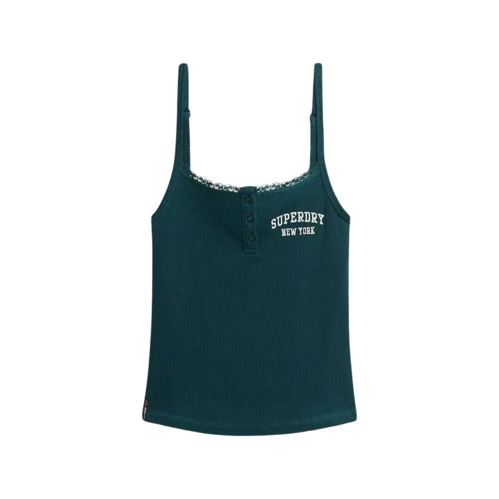 Débardeur brodé à boutons femme Superdry Athletic Essentials