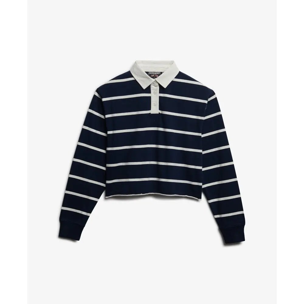 Polo Superdry Athletic Essentials Cropped Stripe Rugby Top US 14