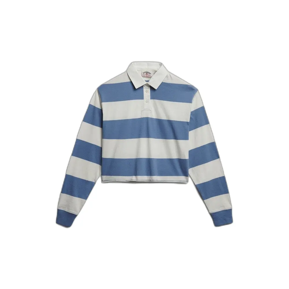 Polo Superdry Haut de rugby à rayures raccourci Athletic Essentials US 14