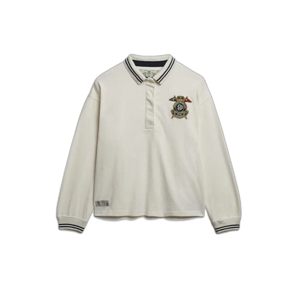 Polo manches longues femme Superdry Crest