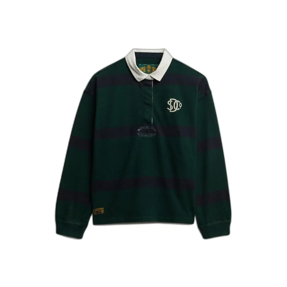 Polo a maniche lunghe a righe donna Superdry Heritage