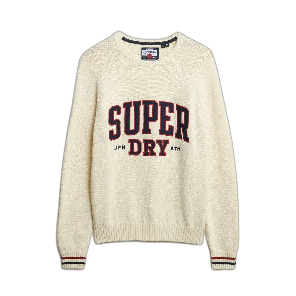 Pull ras du cou souple en maille à motif femme Superdry