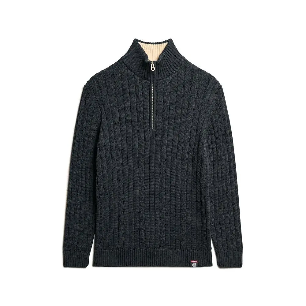 Maglione da rugby a maglia con colletto camionista donna Superdry