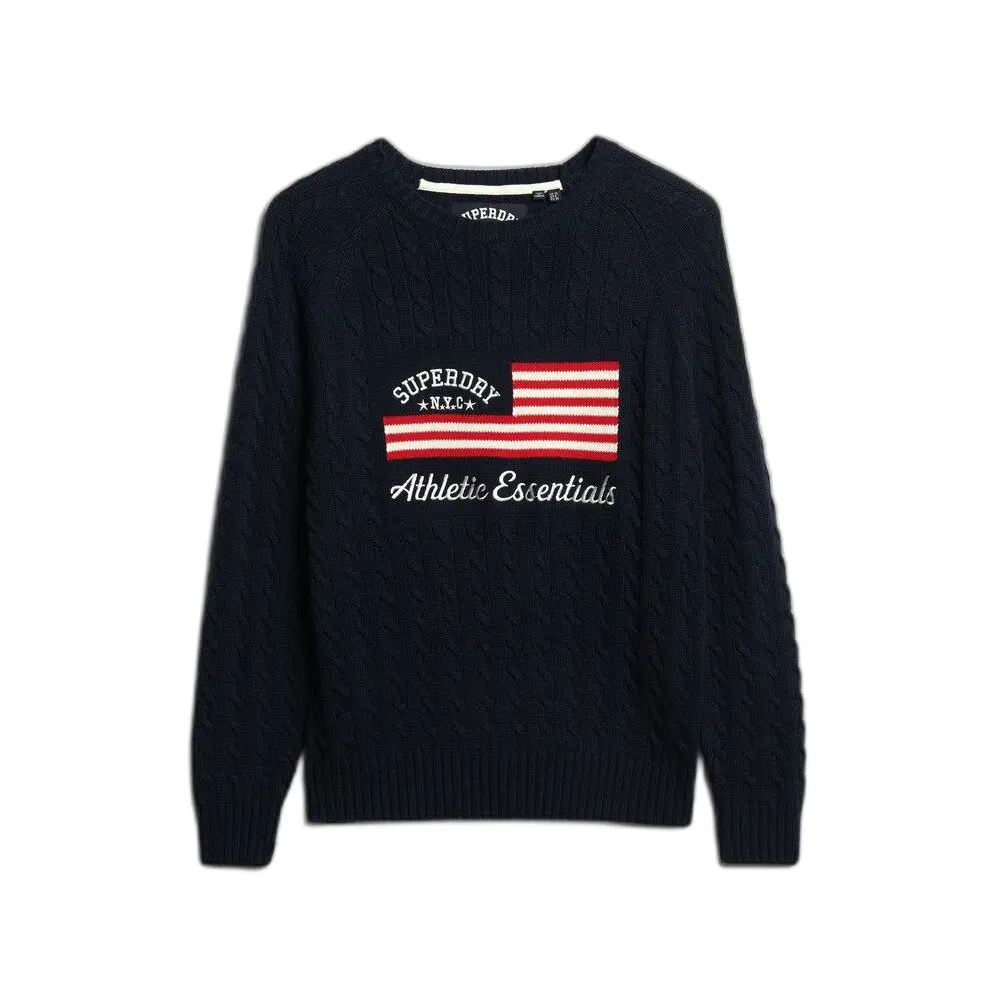 Pull ample en maille torsadée femme Superdry Flag