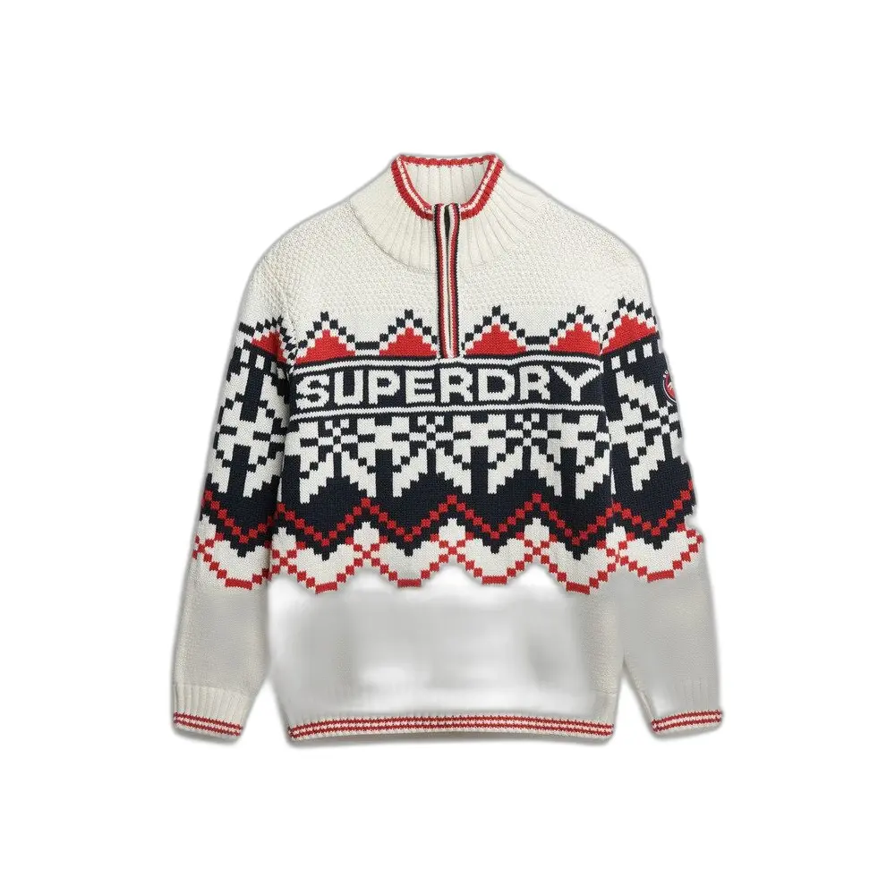 Pull Superdry Pull à demi zip Intarsia US 8