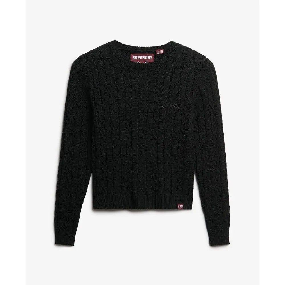 Pullover a torsioni fini essentials col tondo donna Superdry