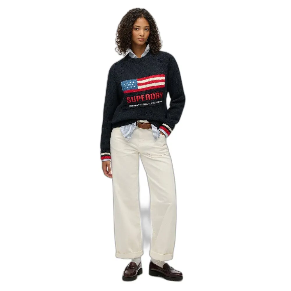Pull col rond femme Superdry Americana