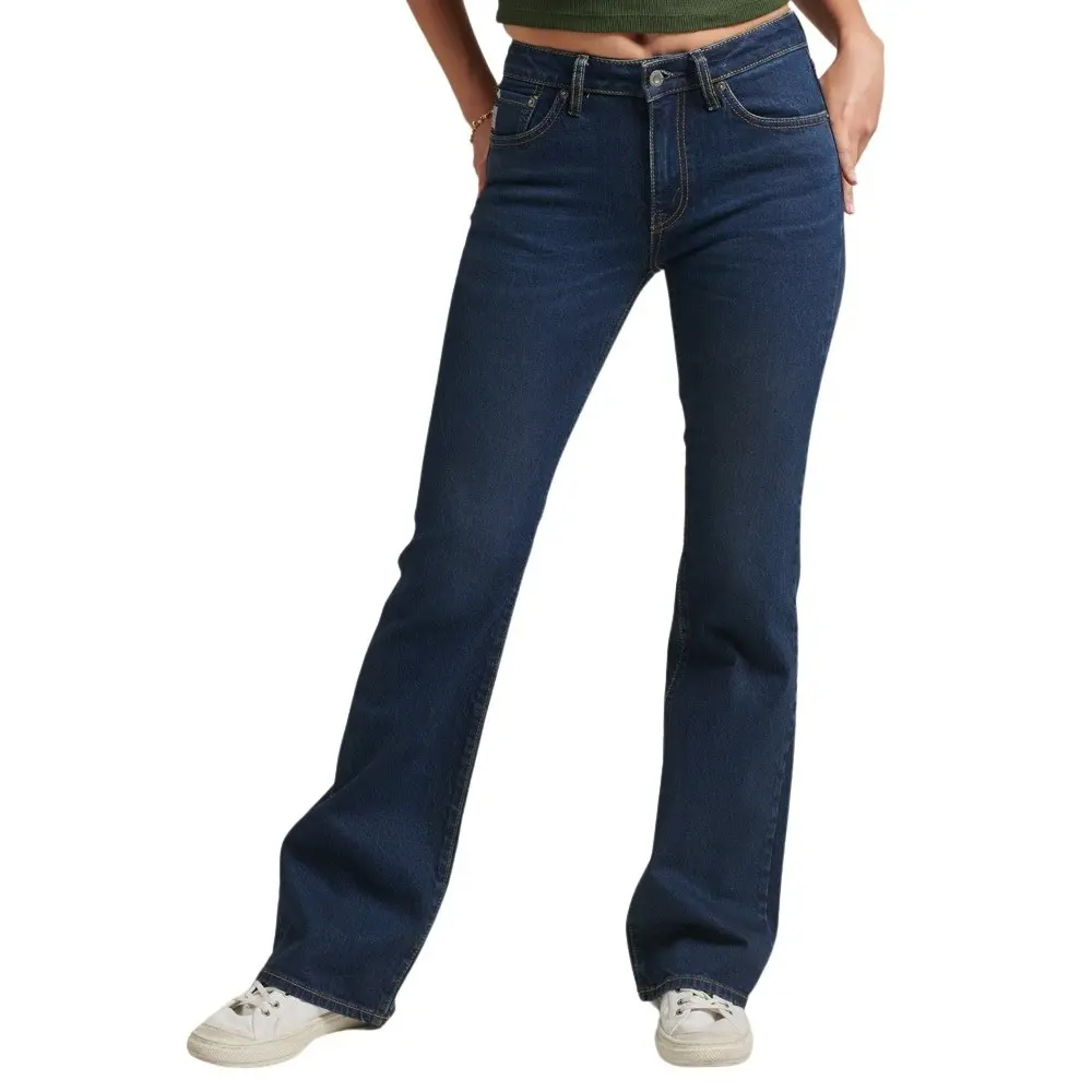 Jeans Superdry Jean Slim Évasé Taille Mi Haute en Coton Biologique FR