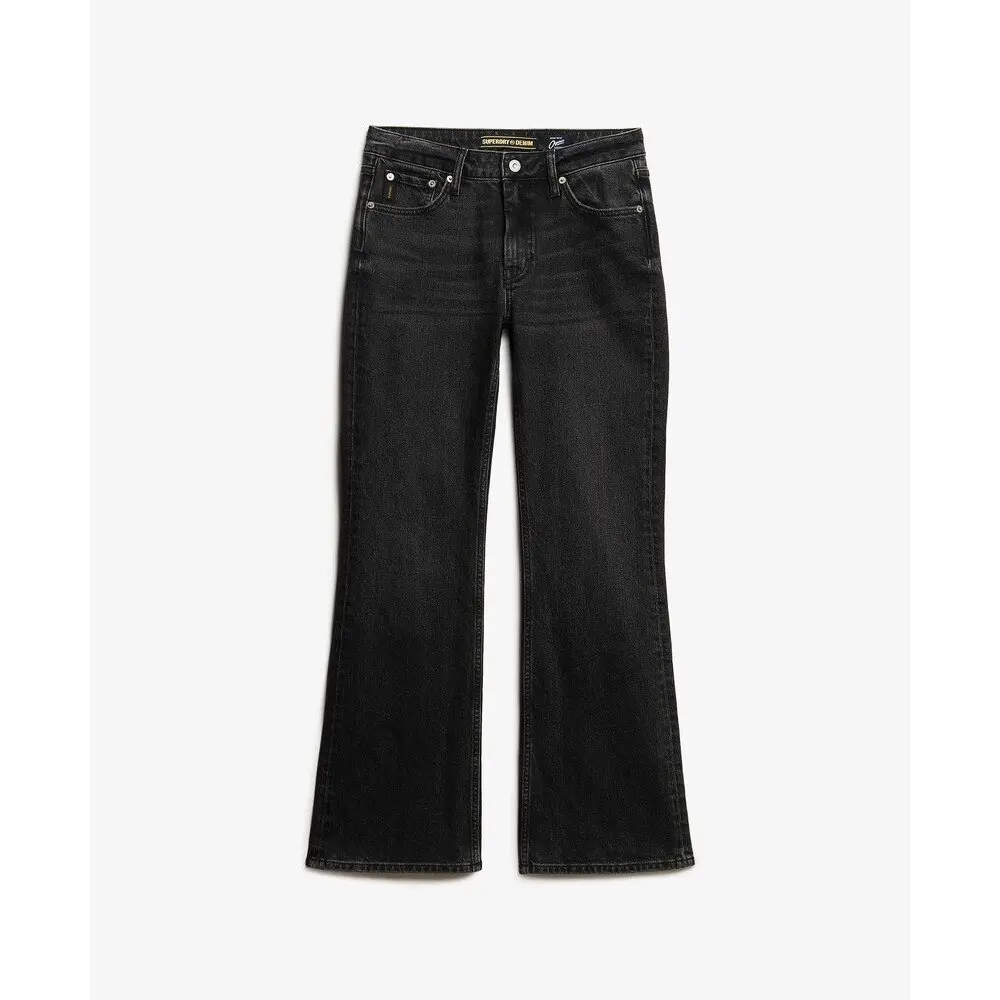 Jeans slim a zampa vita media in cotone biologico donna Superdry