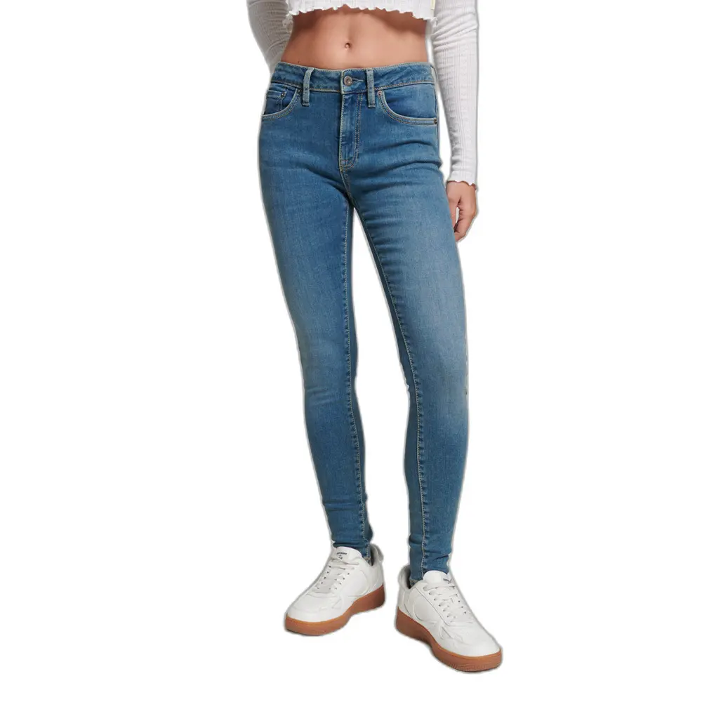 Jeans skinny taille mi haute en coton bio femme Superdry Vintage