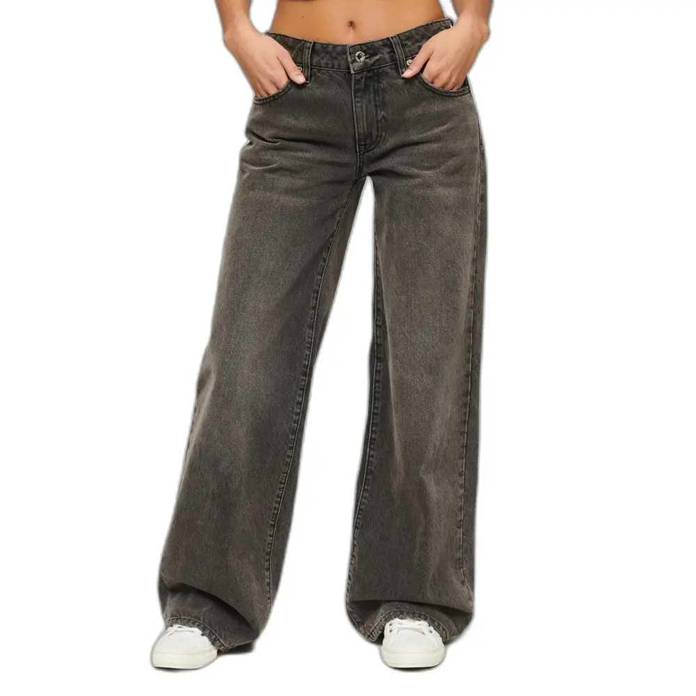 Jeans large coton biologique femme Superdry