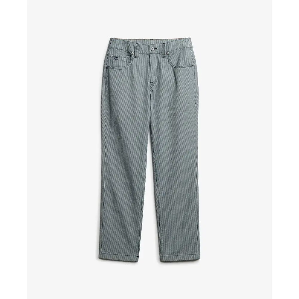 Chinots Superdry Pantalon à rayures droites taille mi haute FR