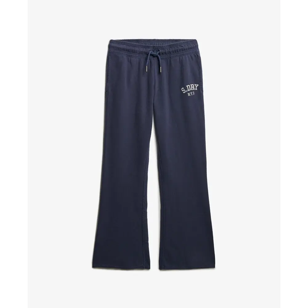 Pantaloni da jogging a zampa d'elefante ricamati per donna Superdry Athletic