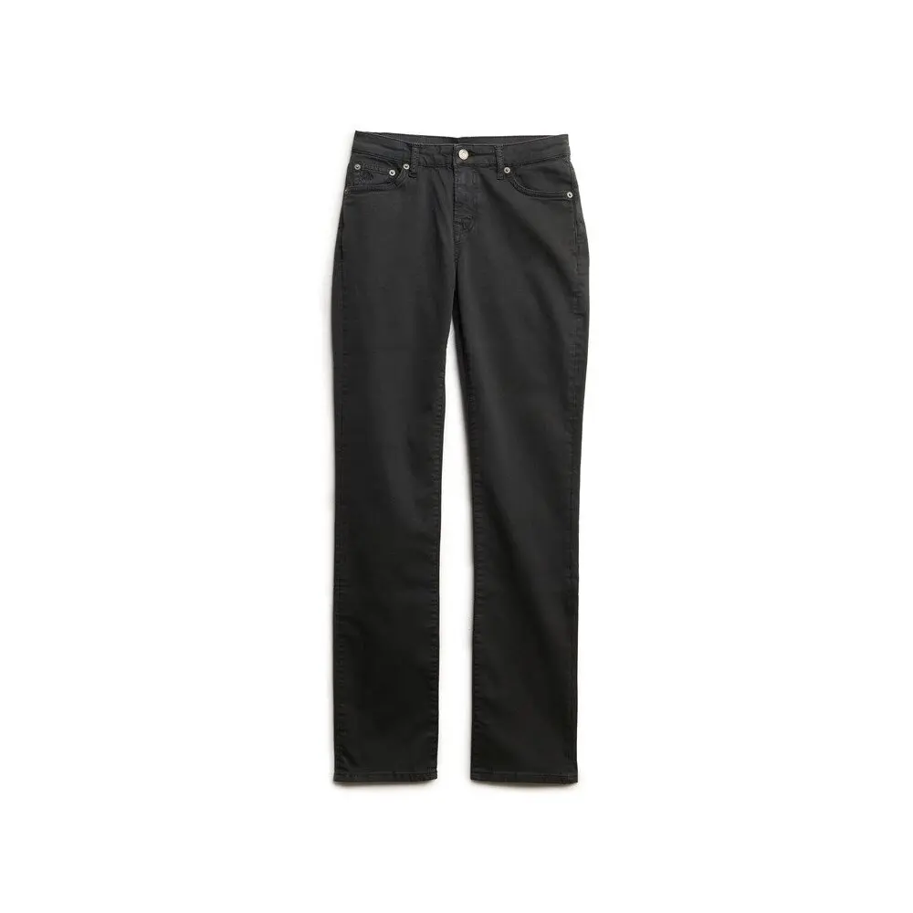 Mid-rise satin slim trousers for women Superdry