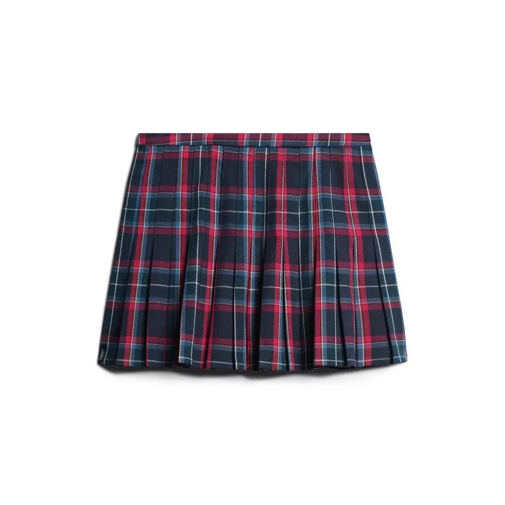 Mini jupe à carreaux à taille mi-haute femme Superdry
