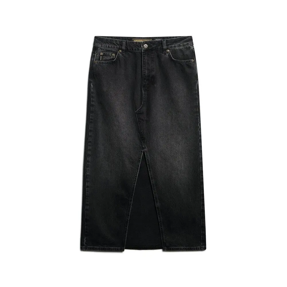 Jupe en jean longue fendue femme Superdry